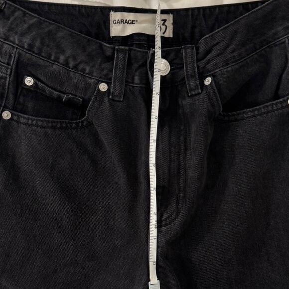 Garage Black High Rise Straight Leg Jeans Women's 03 Grunge Y2K Cropped Indie - Picture 11 of 16